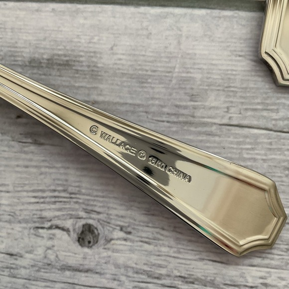 Wallace ARLINGTON Oval Place Spoons Set Of 7 Stainless Steel Flatware #1 - Picture 12 of 12